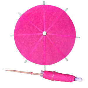 Neon Pink Cocktail Umbrellas