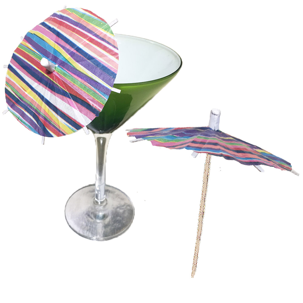 Party Stripe Cocktail Umbrellas