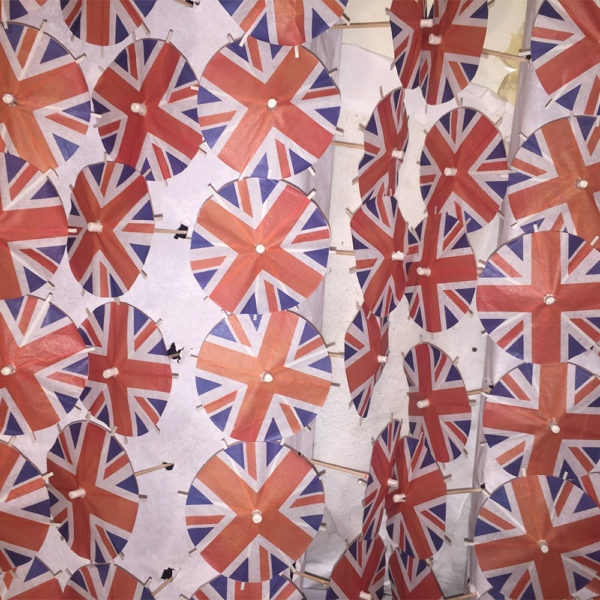 UK Flag Cocktail Umbrellas Aligned