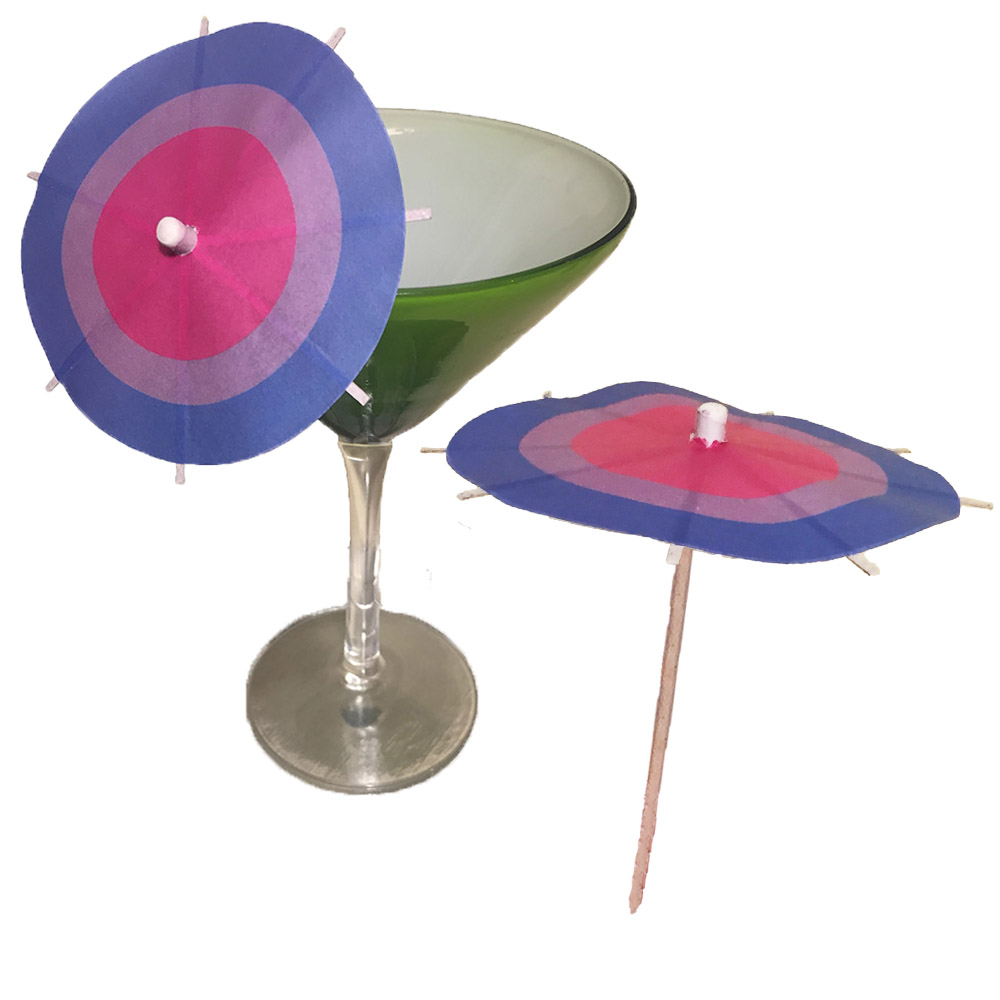 Bisexual Concentric Cocktail Umbrellas