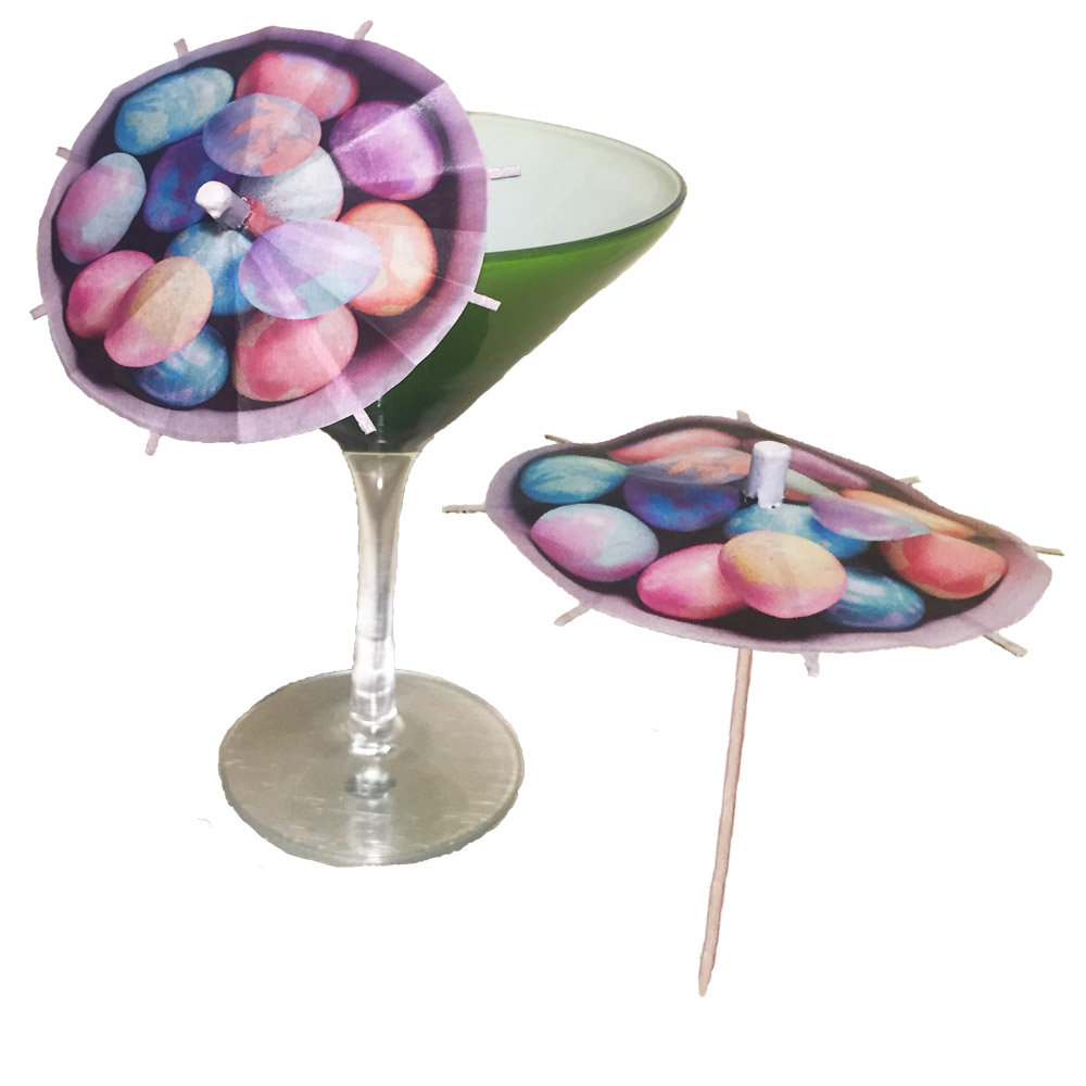 Easter Eggs Cocktail Umbrellas