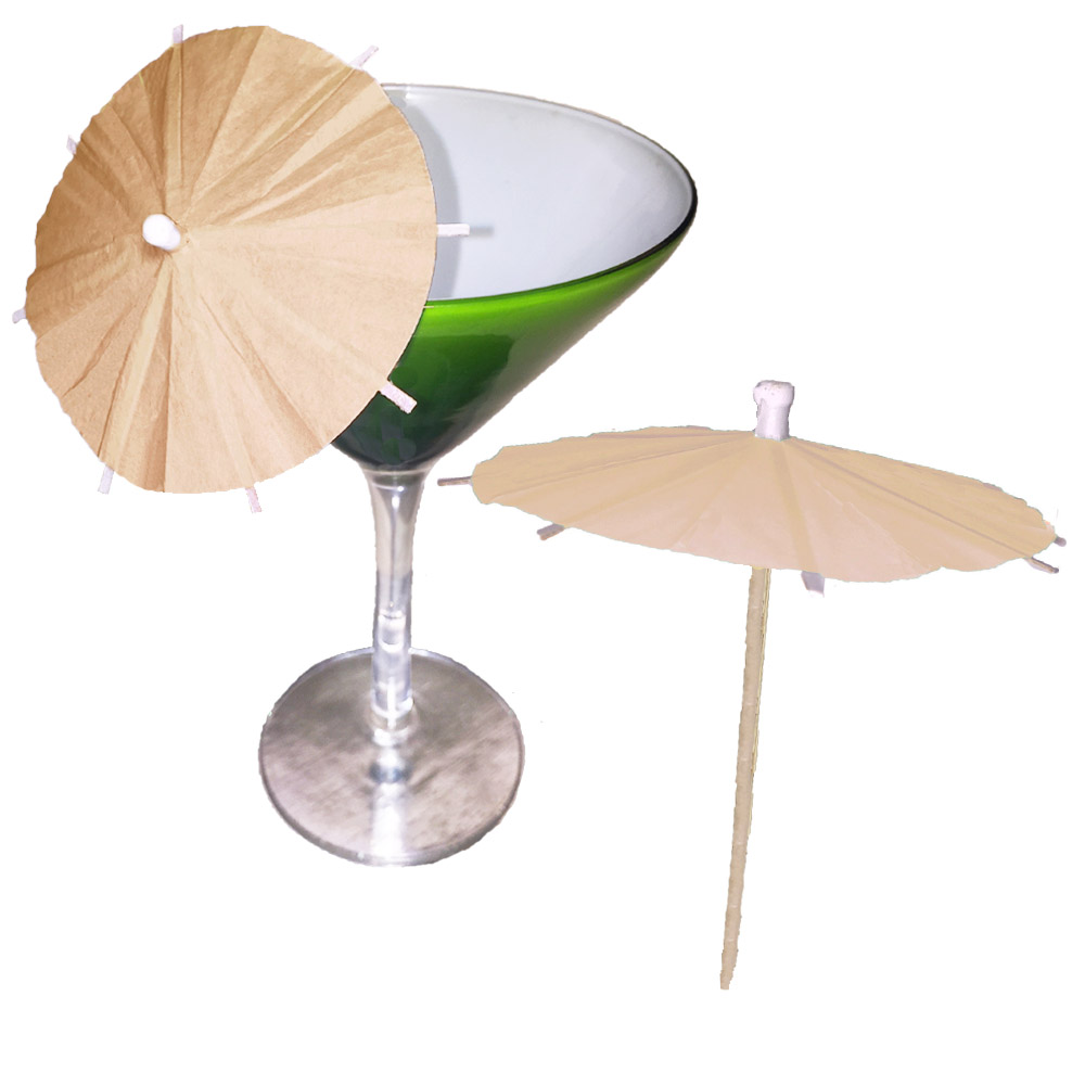 Tan Cocktail Umbrellas