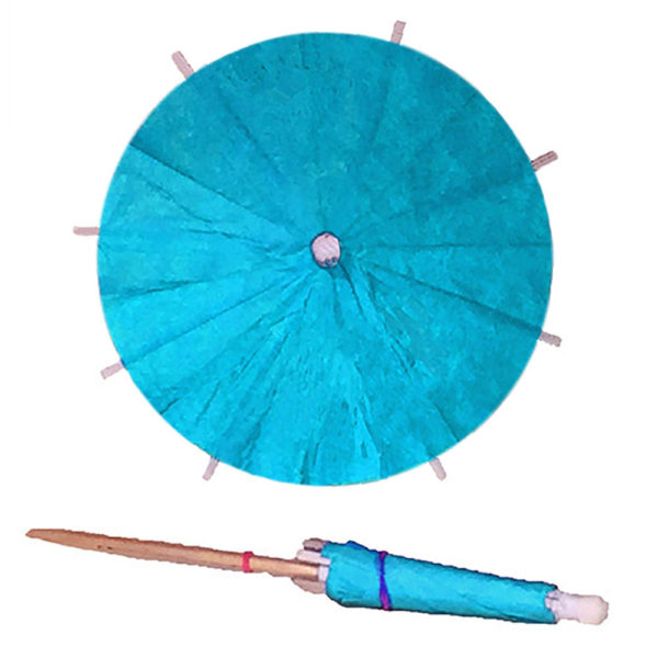 Aqua Cocktail Umbrellas