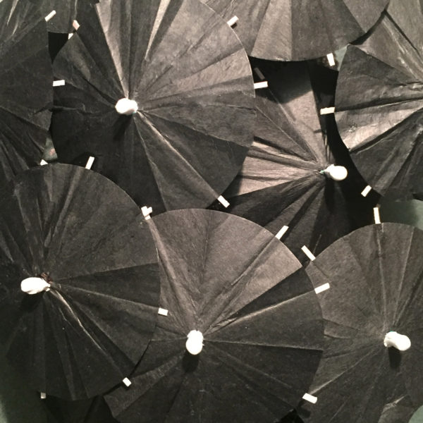 Open Black Cocktail Umbrella Collage