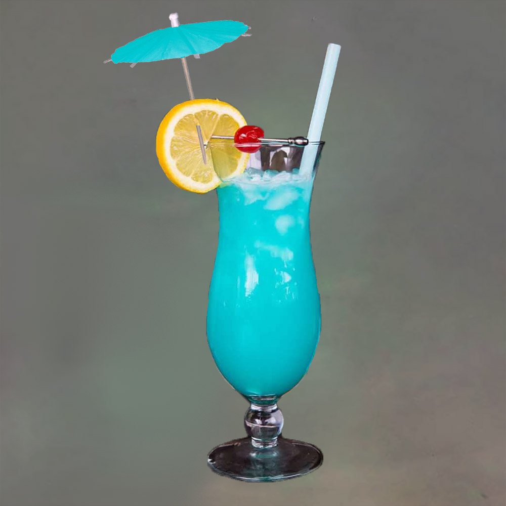 Aqua Cocktail Umbrellas