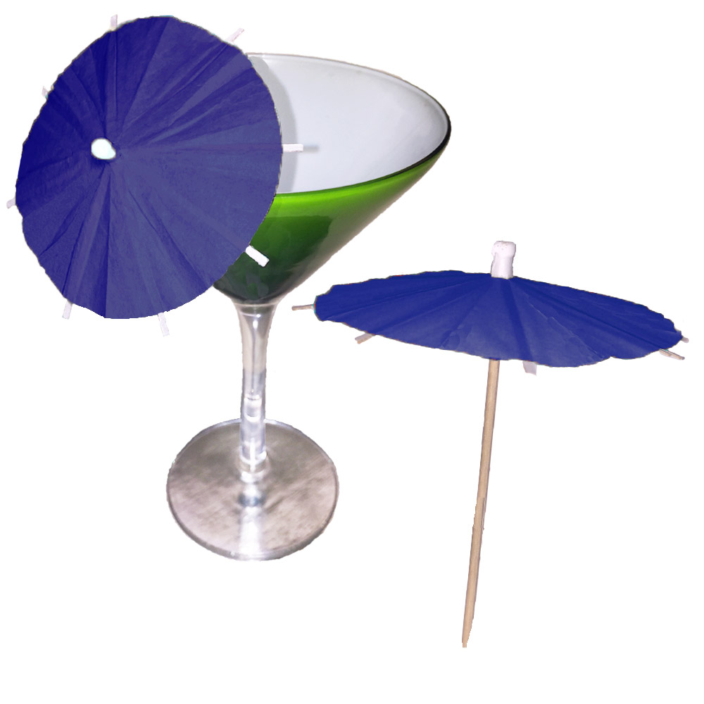 Royal Blue Cocktail Umbrellas