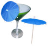 Sky Blue Cocktail Umbrellas