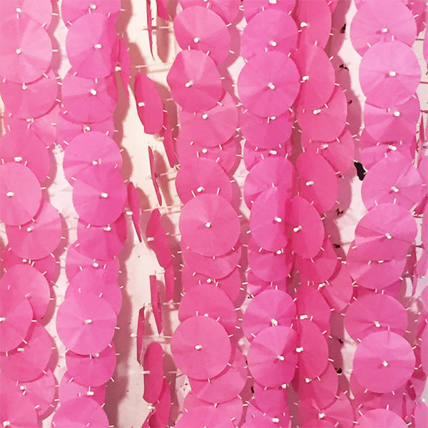 Aligned Fuchsia Pink Cocktail Umbrellas