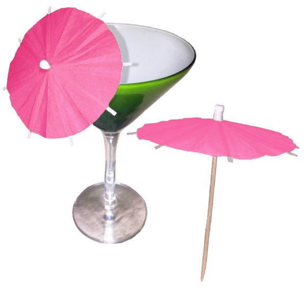 Fuchsia Pink Cocktail Umbrellas 2nd Pic