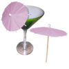 Lavender Purple Cocktail Umbrellas