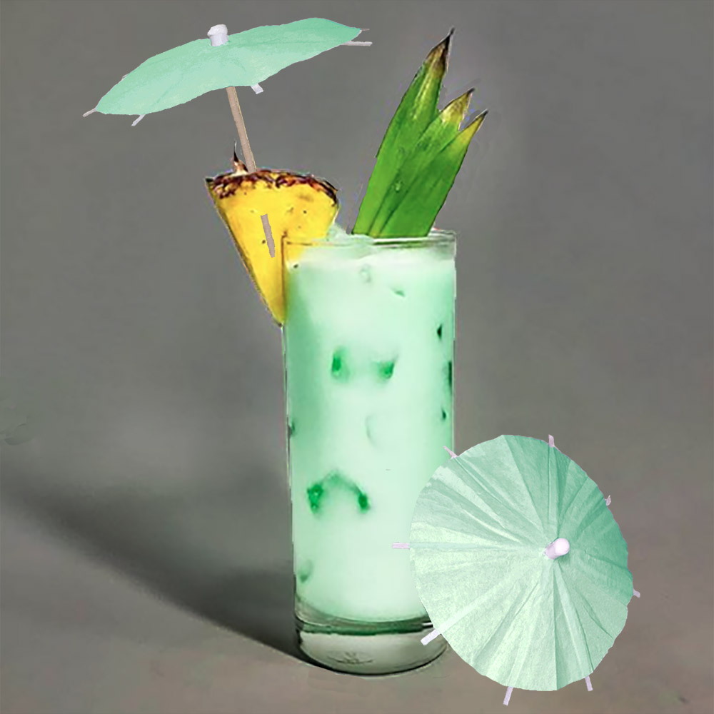 Mint Green Cocktail Umbrellas