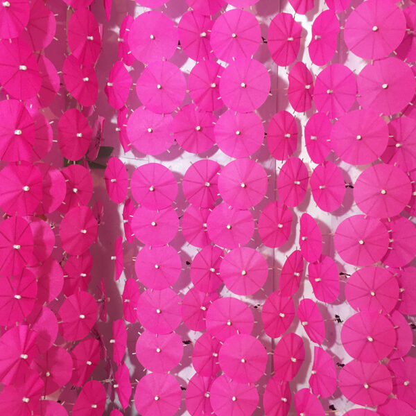 Neon Pink Cocktail Umbrellas Aligned