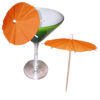 Pumpkin Orange Cocktail Umbrellas