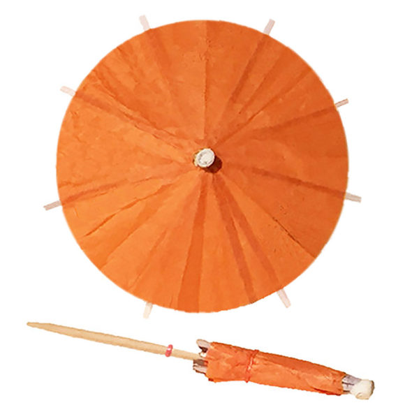 Pumpkin Orange Cocktail Umbrellas