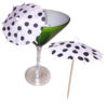 Black Polka Dot Cocktail Umbrellas