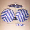 Blue & White Stripe Cocktail Umbrellas Group