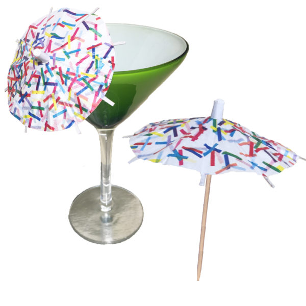 Confetti Cocktail Umbrellas