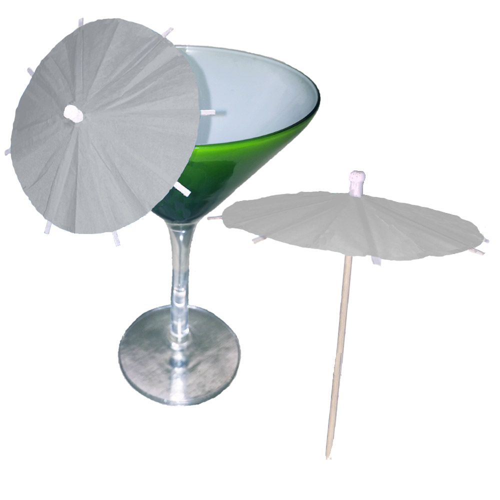 Grey Cocktail Umbrellas