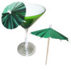 Green Foil Cocktail Umbrellas