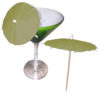 Olive Green Cocktail Umbrellas
