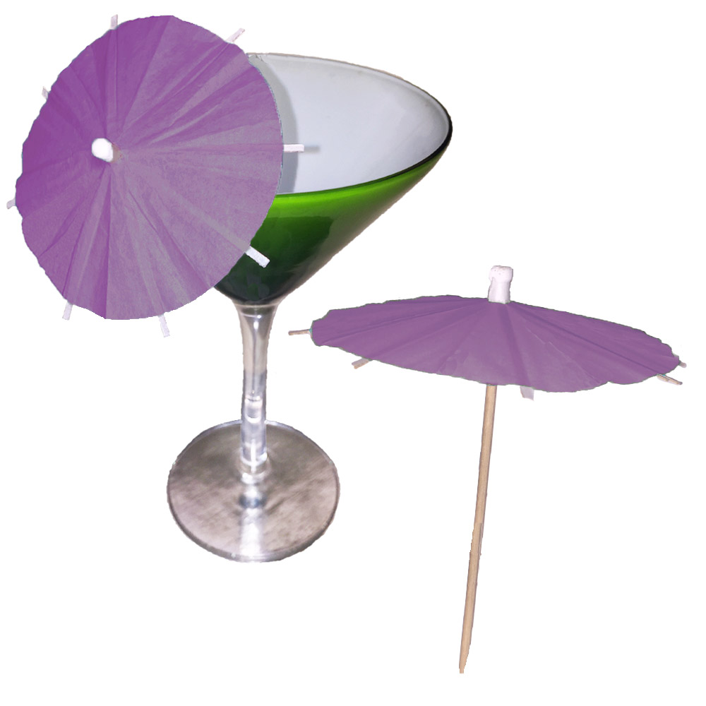 Lilac Purple Cocktail Umbrellas