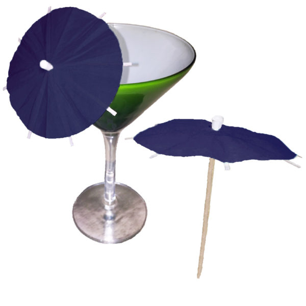 Dark Blue Cocktail Umbrellas