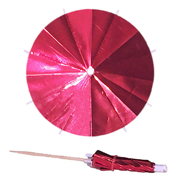 Red Foil Cocktail Umbrellas