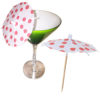 Red Polka Dot Cocktail Umbrellas