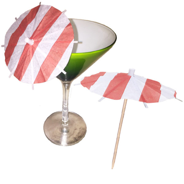 Red/White Cocktail Umbrellas