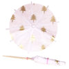 Small Gold Trees Christmas Cocktail Umbrellas