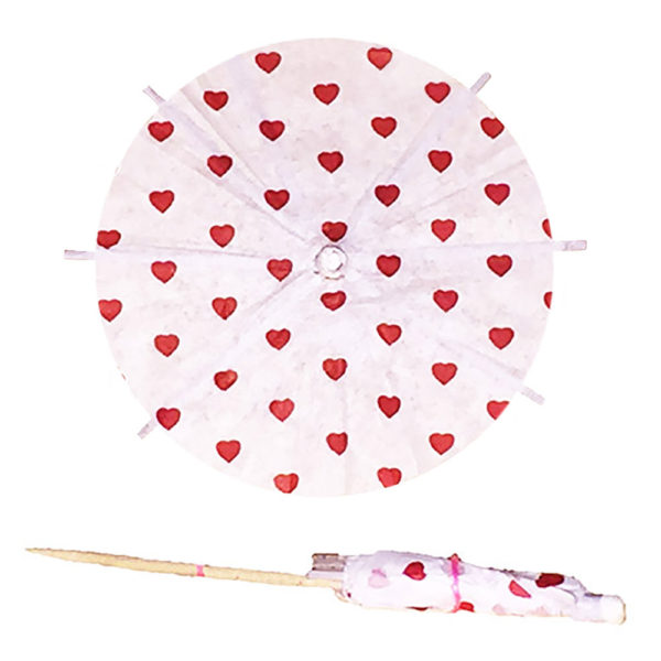 Valentine Red Hearts Cocktail Umbrellas