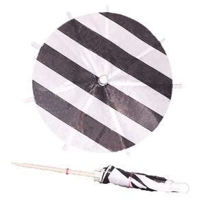 Black & White stripe cocktail umbrellas