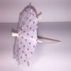 Mini Pink Polka Dot Cocktail Umbrellas Unfolded Angled