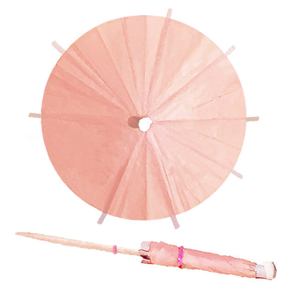Blushing Pink Cocktail Umbrella