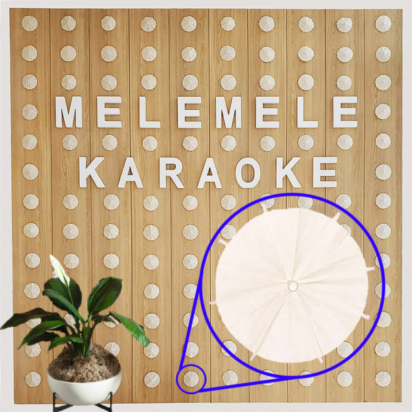 Ivory Cocktail Umbrellas for Karaoke Wall Decoration