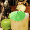 Lime Green Cocktail Umbrella in Cocktail with Apple