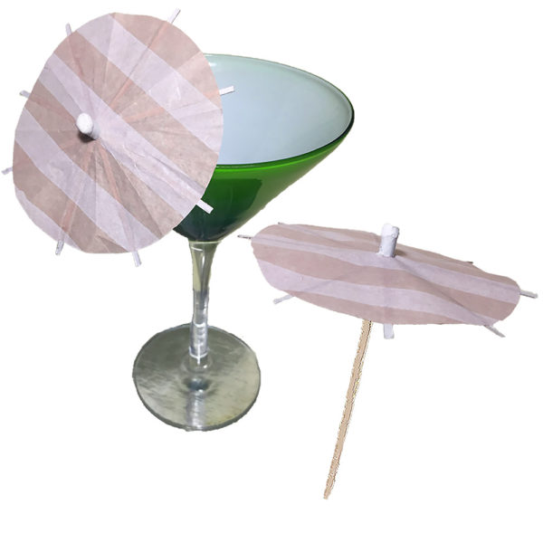 Beige/Tan Cocktail Umbrellas