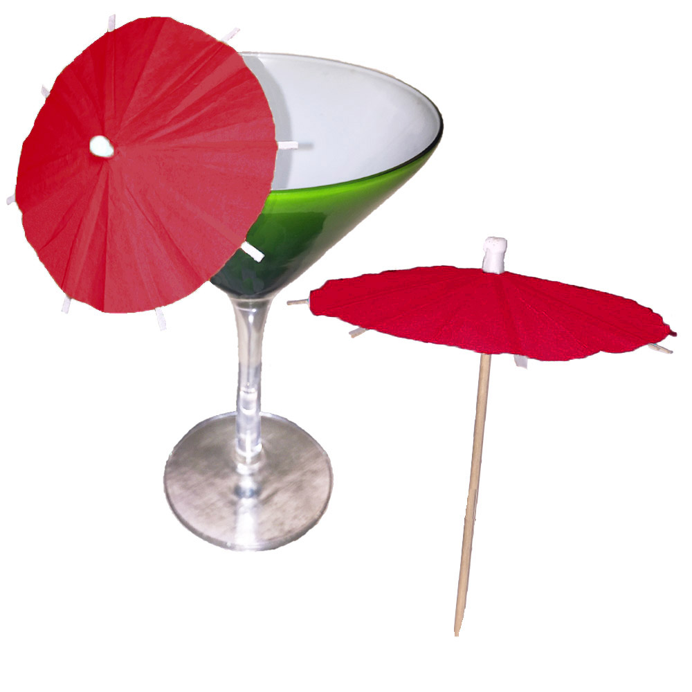 Red Cocktail Umbrellas