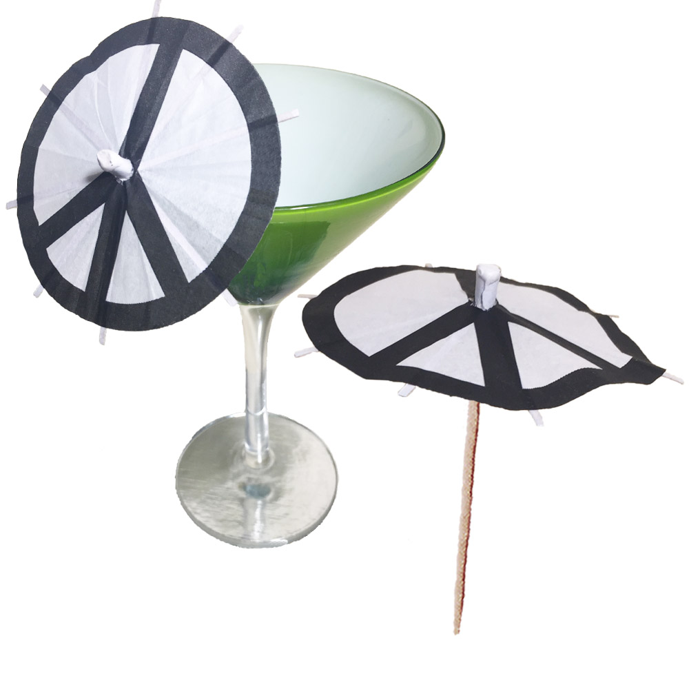Peace Sign Cocktail Umbrellas