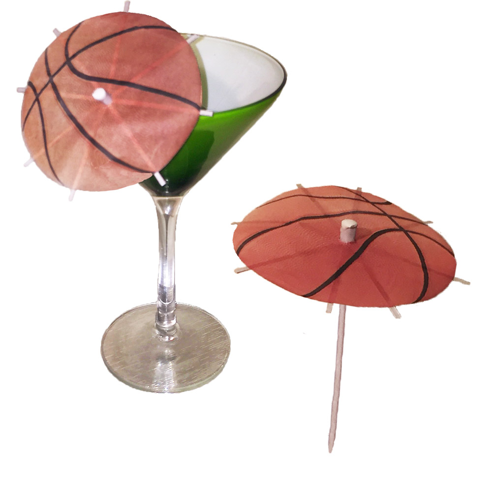 Basketball Cocktail Umbrellas