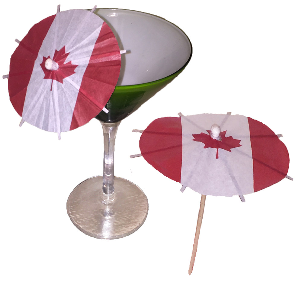 Canada Flag Cocktail Umbrellas