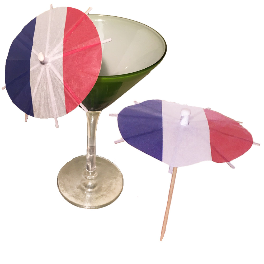 France Flag Cocktail Umbrellas