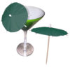 Dark Green Cocktail Umbrellas