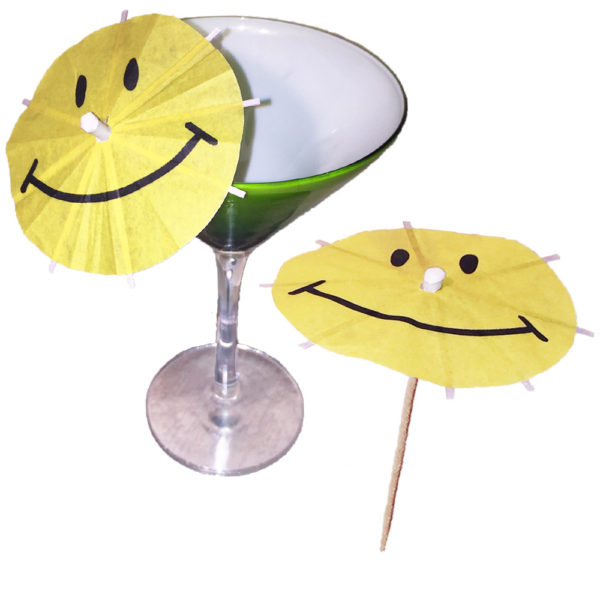 Happy Face Cocktail Umbrella