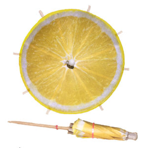 Lemon Cocktail Umbrellas