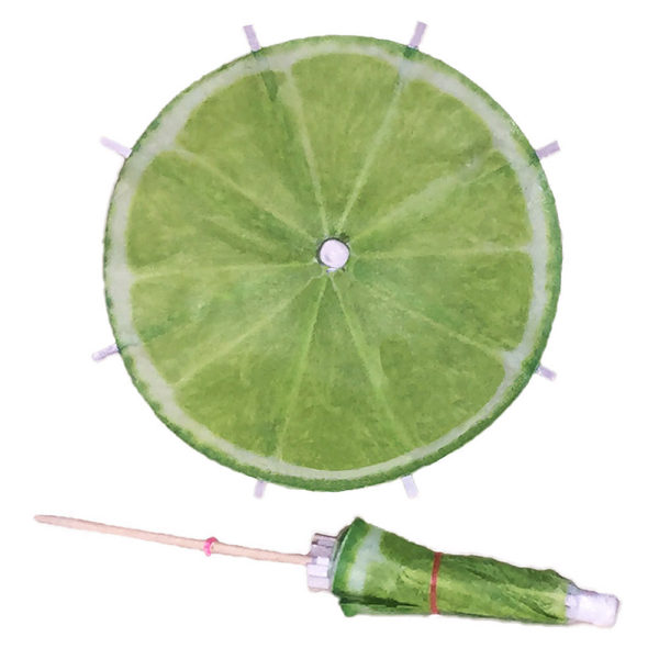 Lime Slice Cocktail Umbrellas