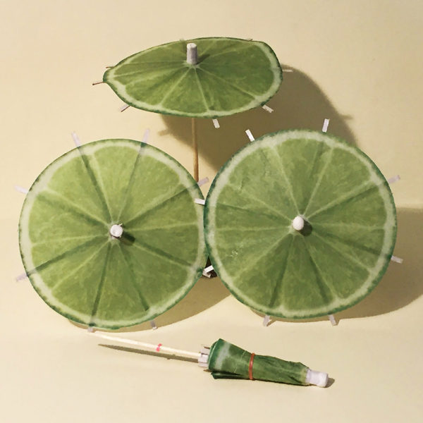 Lime Slice Cocktail Umbrellas Group