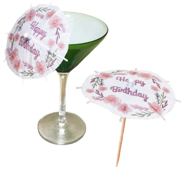 Birthday Cocktail Umbrellas