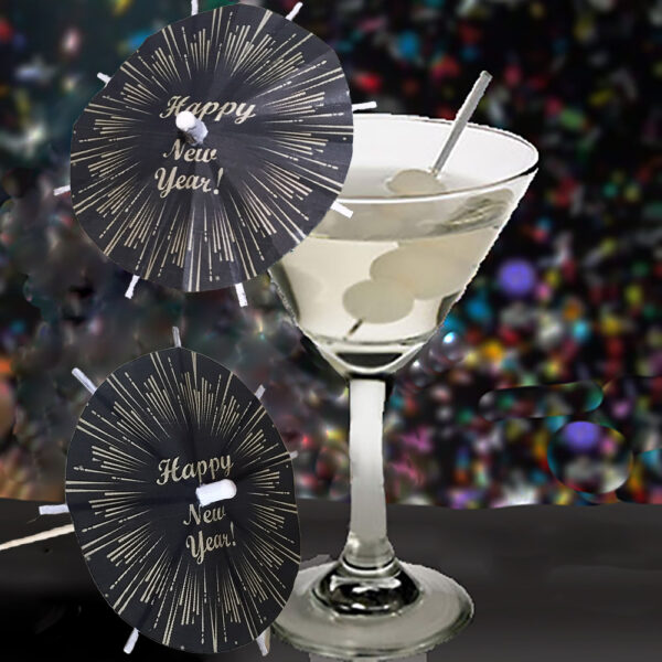 New Year's Cocktail Umbrellas Explosion