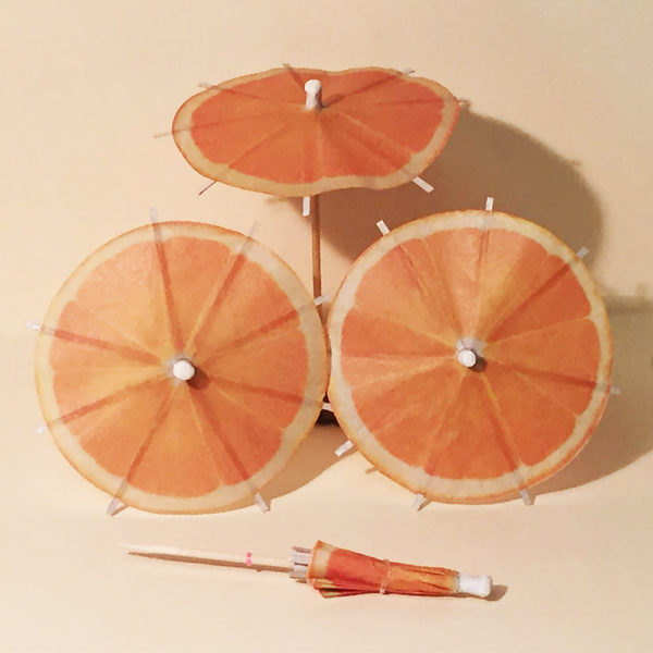 Orange Cocktail Umbrellas Group